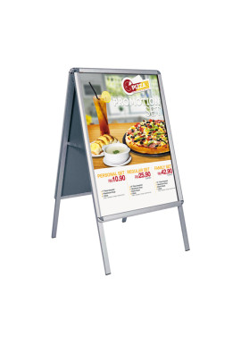 Cavalletto Bifacciale con Cornice a Scatto Studio-T - CAV1007 (Argento)