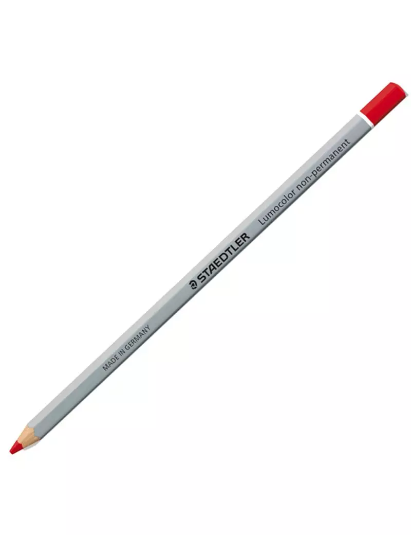 Matita Vetrografica Lumocolor Omnichrom Staedtler - Non Permanente - 3 mm - 108-2 (Rosso Conf. 12)