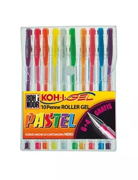 Penna Gel Koh-i-Noor - 0,8 mm - NAGP10P (Assortiti Pastel Conf. 10)