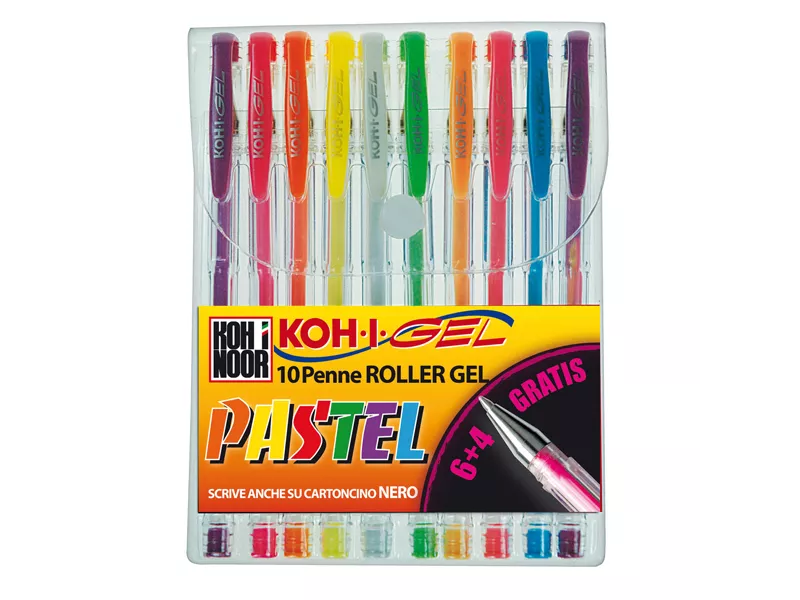 Penna Gel Koh-i-Noor - 0,8 mm - NAGP10P (Assortiti Pastel Conf. 10)