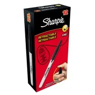 Marcatore Permanente Sharpie Retractable Paper Mate - Fine - Punta Tonda - S0810840 (Nero Conf. 12)