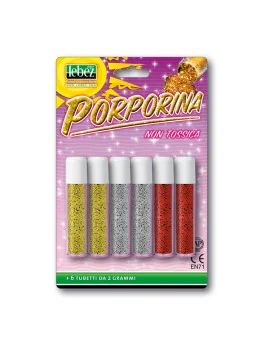Porporina Glitter Lebez - 2 g - 5134-ASS (Assortiti Conf. 6)