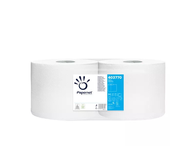 Bobina Asciugatutto Special 800 Papernet - 2 Veli - 800 Strappi - 403770 (Bianco Conf. 2)