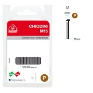 Chiodini per Fissatrice M15 RO-MA - con Testa - 15 mm - 1130803 (Acciaio)