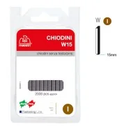 Chiodini per Fissatrice W15 RO-MA - senza Testa - 15 mm - 1130820 (Acciaio Conf. 2000)