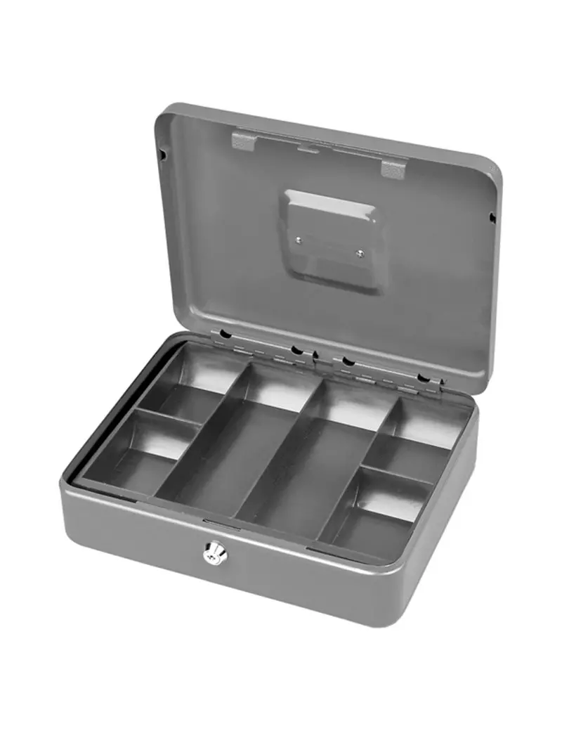 Cassetta Portavalori Secur Metalplus - 30x24x9 cm - 2153/4A (Grigio Chiaro) Cassetta Portavalori Secur Metalplus - 30x24x9 cm - 2153/4A (Grigio Chiaro)