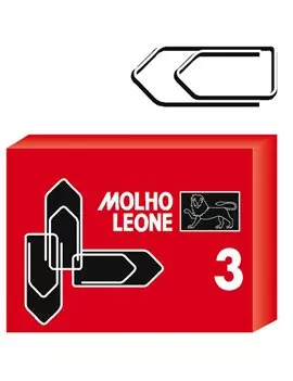 Fermagli Zincati Molho Leone - Punte Triangolari - n. 3 - 29 mm - 21113 (Zinco Brillante Conf. 1000)