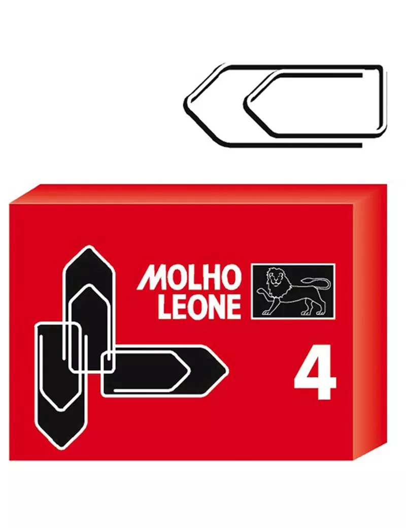 Fermagli Zincati Molho Leone - Punte Triangolari - n. 4 - 32 mm - 21114 (Zinco Brillante Conf. 1000)