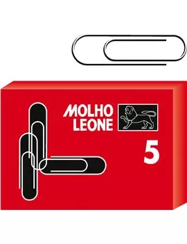 Fermagli Zincati Molho Leone - Punte Triangolari - n. 5 - 50 mm - 21105 (Zinco Brillante Conf. 1000)