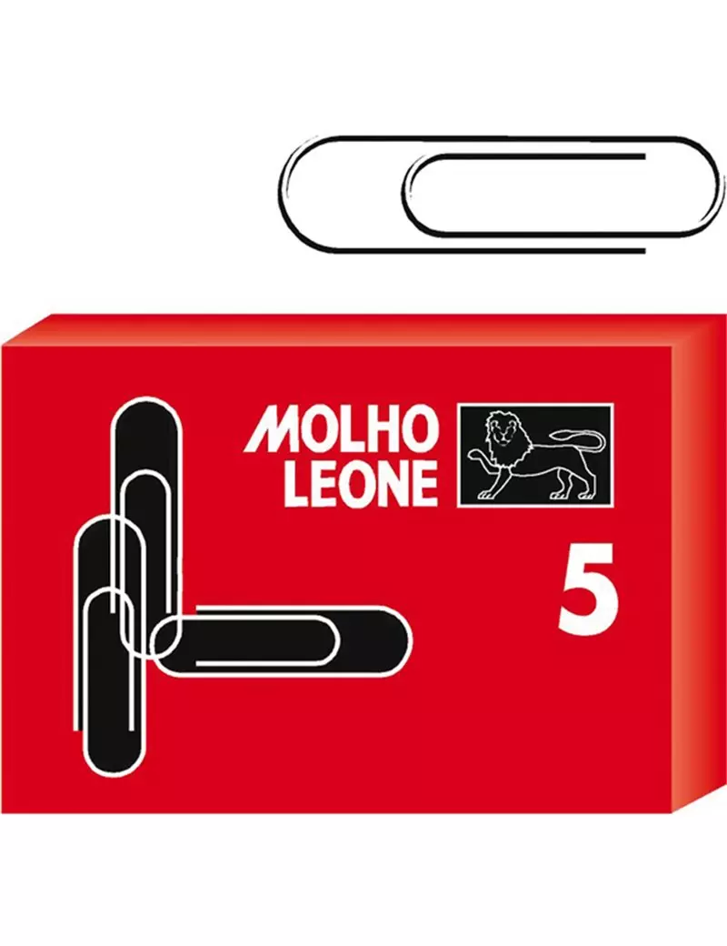 Fermagli Zincati Molho Leone - Punte Triangolari - n. 5 - 50 mm - 21105 (Zinco Brillante Conf. 1000)