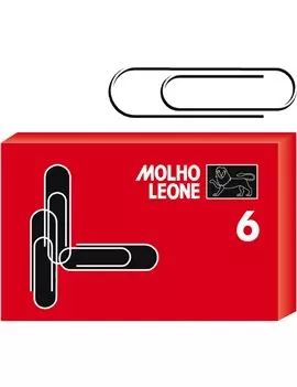 Fermagli Zincati Molho Leone - Punte Rotonde - n. 6 - 57 mm - 21106 (Zinco Brillante Conf. 100)