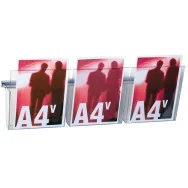Portadepliant da Parete Kit Vision VS/3 Studio-T - 75x14x25 cm - VS/2 (Trasparente)