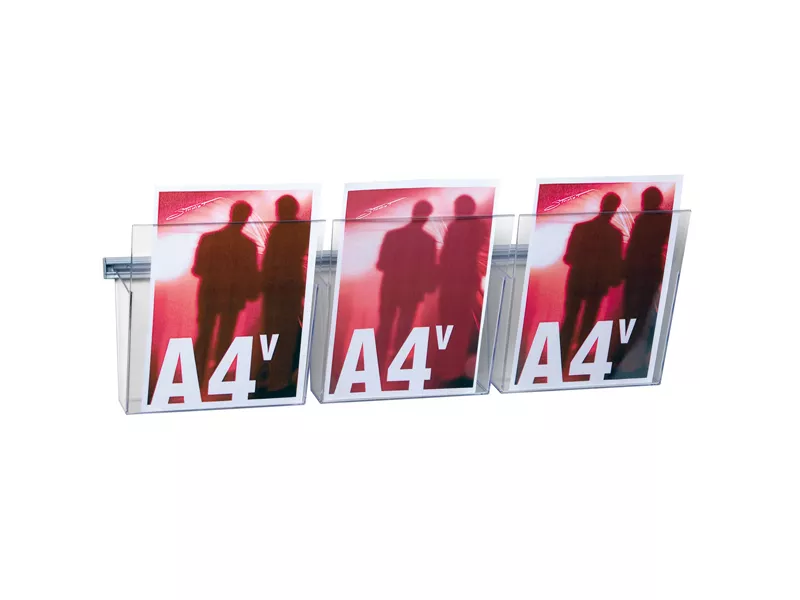 Portadepliant da Parete Kit Vision VS/3 Studio-T - 75x14x25 cm - VS/2 (Trasparente) Portadepliant da Parete Kit Vision VS/3 Studio-T - 75x14x25 cm - VS/2 (Trasparente)