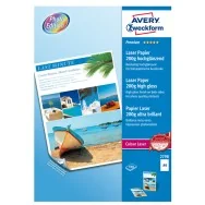 Carta Fotografica Avery Dennison - A4 - 200 g - Effetto Extra Glossy - 2798 (Bianco Conf. 100)