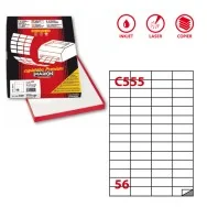 Etichette Adesive Markin - A4 - 52,5x21,2 mm - X210C555 (Bianco Conf. 100)