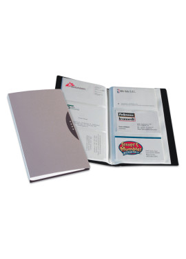 Portabiglietti da Visita Office Suites Fellowes - 120 Biglietti - 11,4x19,2 cm - 40349 (Argento)