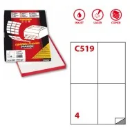 Etichette Adesive Markin - A4 - 105x148,5 mm - Extra Forte - X210C519SP (Bianco Conf. 100)