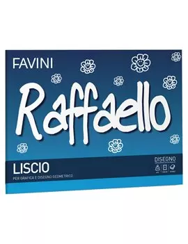 Album da Disegno Raffaello Favini - 24x33 cm - Liscio - 100 g - A103614 (Bianco Conf. 10)