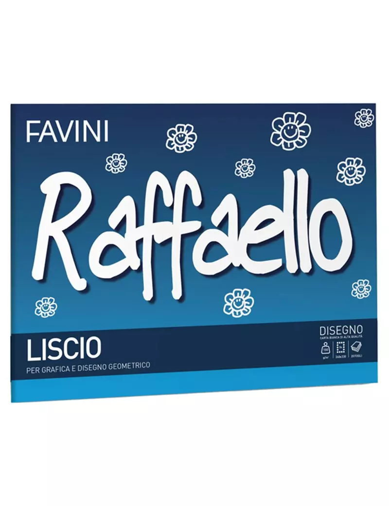 Album da Disegno Raffaello Favini - 24x33 cm - Liscio - 100 g - A103614 (Bianco Conf. 10) Album da Disegno Raffaello Favini - 24x33 cm - Liscio - 100 g - A103614 (Bianco Conf. 10)
