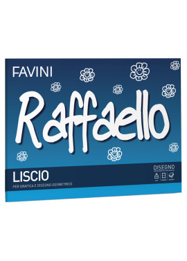 Album da Disegno Raffaello Favini - 24x33 cm - Liscio - 100 g - A103614 (Bianco Conf. 10)