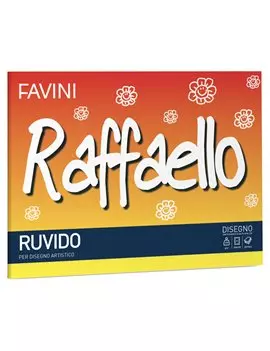 Album da Disegno Raffaello Favini - 24x33 cm - Ruvido - 100 g - A104614 (Bianco Conf. 10)