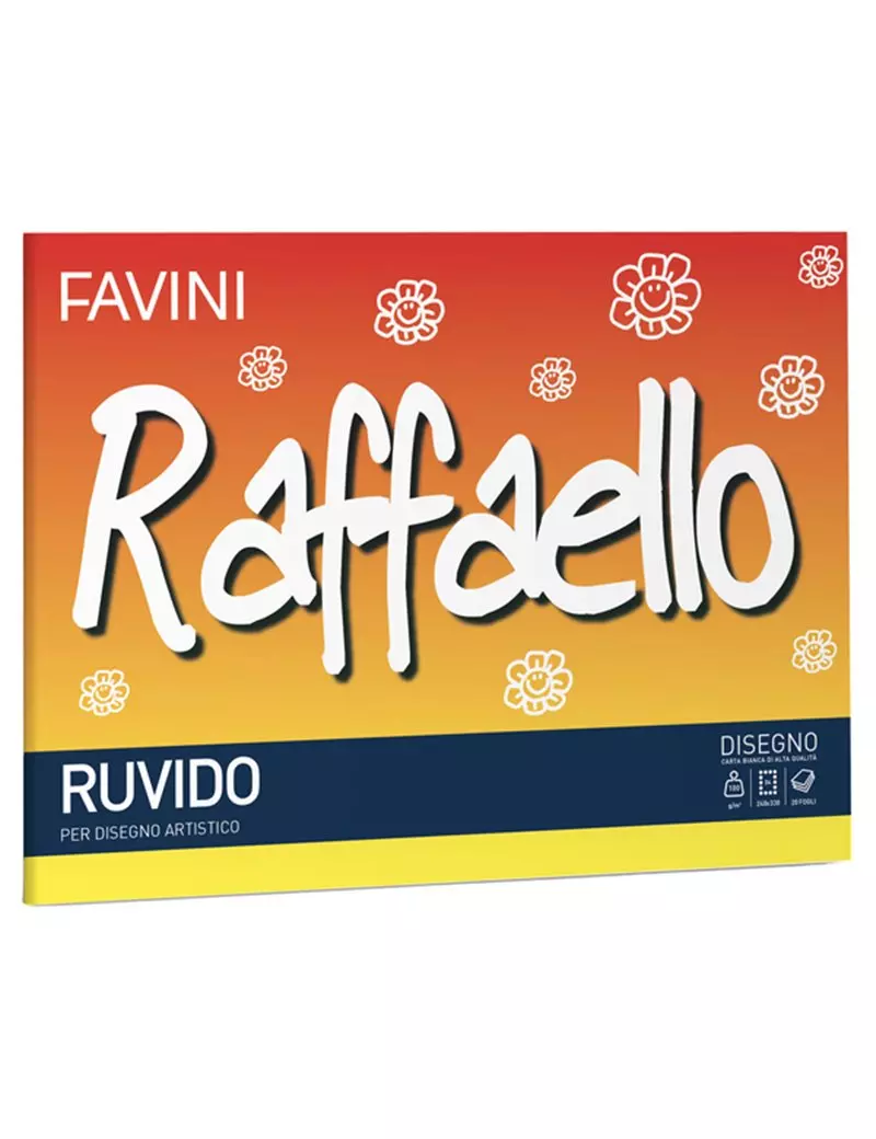 Album da Disegno Raffaello Favini - 24x33 cm - Ruvido - 100 g - A104614 (Bianco Conf. 10) Album da Disegno Raffaello Favini - 24x33 cm - Ruvido - 100 g - A104614 (Bianco Conf. 10)