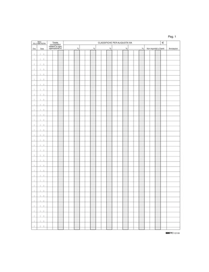 Registro IVA Corrispettivi per Mancato Funzionamento Registratore di Cassa Edipro - 31x24,5 cm - E2108 Registro IVA Corrispettivi per Mancato Funzionamento Registratore di Cassa Edipro - 31x24,5 cm - E2108