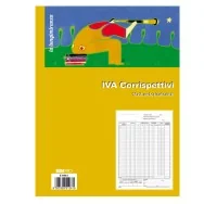 Registro Prima Nota IVA Corrispettivi Edipro - 23x29,7 cm - 13/13 Fogli Autoricalcanti - E2104A