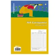 Registro Prima Nota IVA Corrispettivi Edipro - 23x29,7 cm - 25/25 Fogli Autoricalcanti - E2102A
