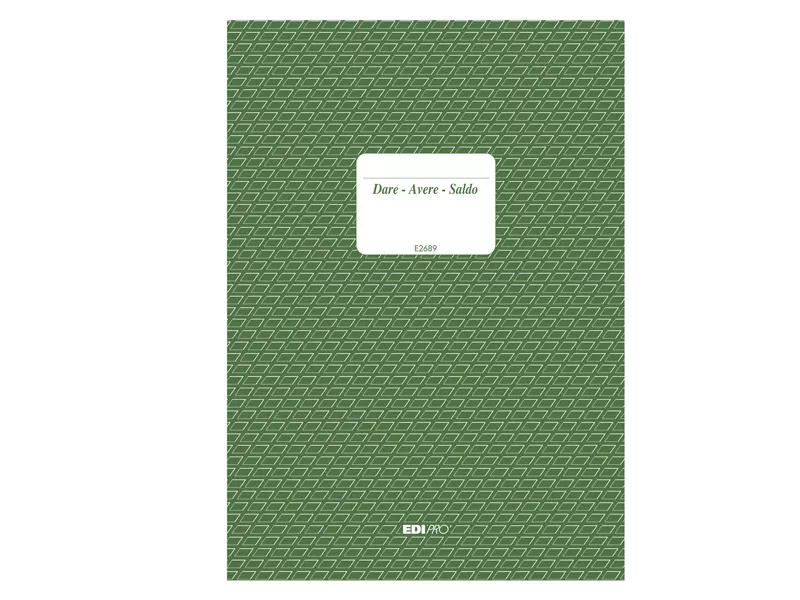Registro Dare/Avere/Saldo Edipro - 17x24 cm - 100 Pagine - E2689