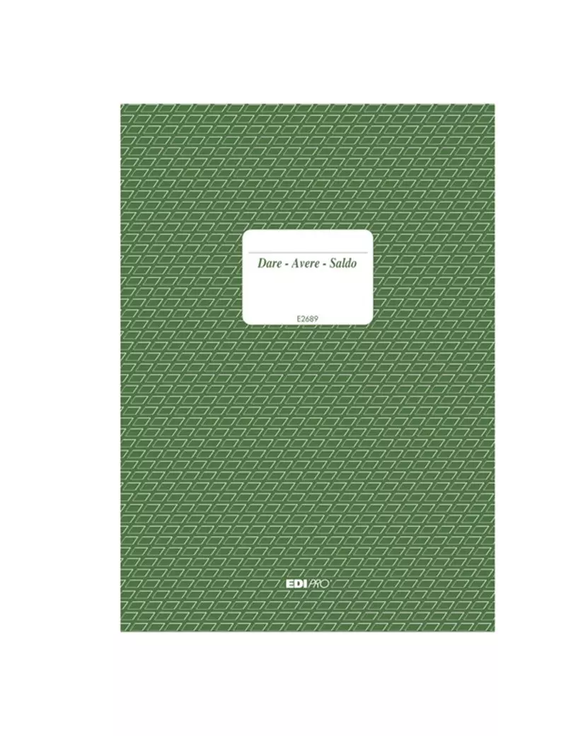 Registro Dare/Avere/Saldo Edipro - 17x24 cm - 100 Pagine - E2689 Registro Dare/Avere/Saldo Edipro - 17x24 cm - 100 Pagine - E2689