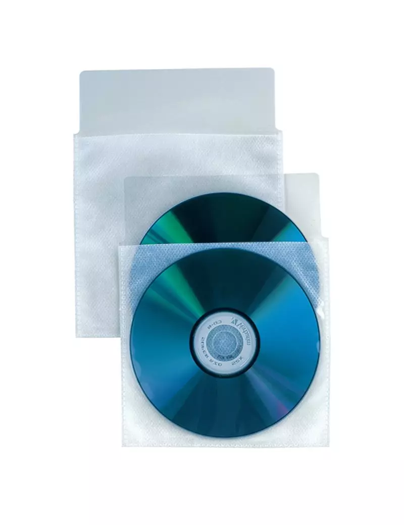 Busta Porta CD/DVD Insert CD Pro Sei Rota - Con Divisorio e Patella - 430107 (Trasparente Conf. 25)