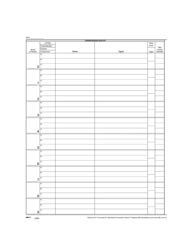 Registro Corrispondenza Arrivo/Partenza Edipro - 24x31 cm - 50 Pagine - E2806 Registro Corrispondenza Arrivo/Partenza Edipro - 24x31 cm - 50 Pagine - E2806