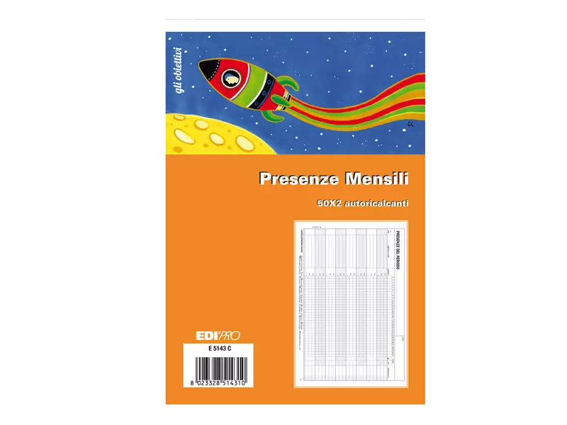 Foglio Presenze Mensili Edipro - 15X23 cm - 50 Pagine - E5143C Foglio Presenze Mensili Edipro - 15X23 cm - 50 Pagine - E5143C