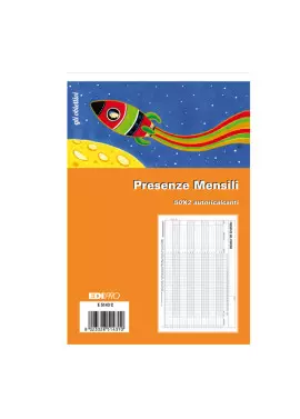 Foglio Presenze Mensili Edipro - 15X23 cm - 50 Pagine - E5143C