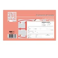 Blocco Permessi di Uscita Edipro - 17x9,9 cm - 50 Pagine - E5673A