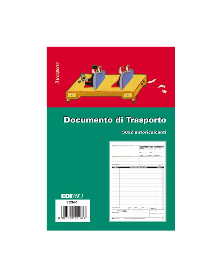 Blocco DDT Edipro - 15x23 cm - 50 Fogli Autoricalcanti - E5214C Blocco DDT Edipro - 15x23 cm - 50 Fogli Autoricalcanti - E5214C