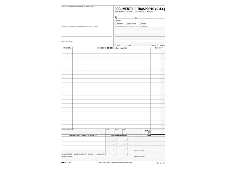 Blocco DDT Snap Edipro - 20,5x31 cm - 100 Fogli - 3 Copie Autoricalcanti - E9029/3