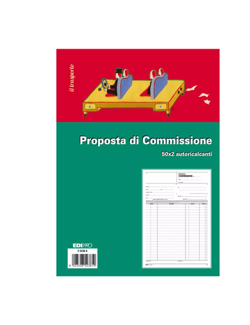 Blocco Copia Commissioni Edipro - 21x29,7 cm - 50 Fogli Autoricalcanti - E5236A