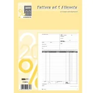 Blocco Fatture 1 Aliquota IVA Edipro - 21x29,7 cm - 50/50 Fogli Autoricalcanti - E5283A