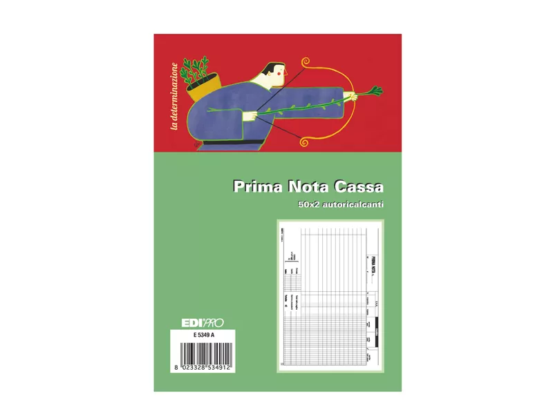 Blocco Prima Nota Cassa Edipro - 14,8x23 cm - 50/50 Fogli Autoricalcanti - E5349A