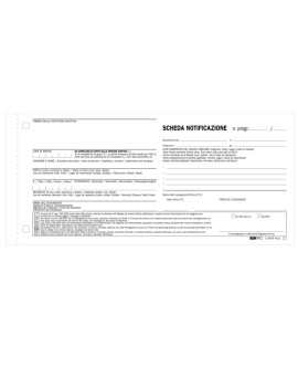 Blocco Schede di Notifica SNAP Edipro - 10x22 cm - 25/25 Fogli Autoricalcanti - E5876N (Conf. 10)