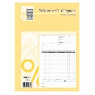 Blocco Fatture 1 Aliquota IVA Edipro - 21x29,7 cm - 33/33/33 Fogli Autoricalcanti - E5284A