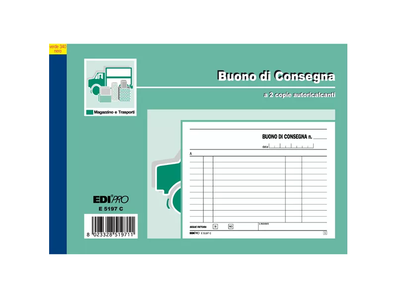 Blocco Buoni di Consegna Edipro - 17,5x12 cm - 50/50 Fogli Autoricalcanti - E5197C