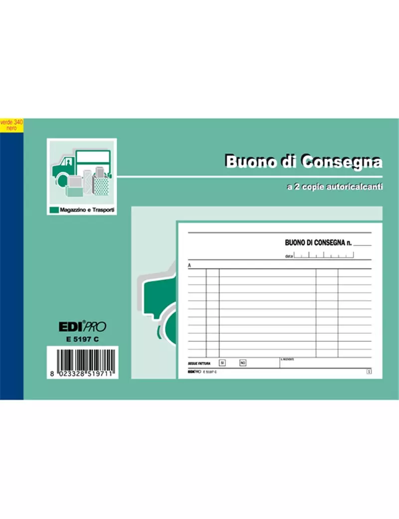 Blocco Buoni di Consegna Edipro - 17,5x12 cm - 50/50 Fogli Autoricalcanti - E5197C Blocco Buoni di Consegna Edipro - 17,5x12 cm - 50/50 Fogli Autoricalcanti - E5197C