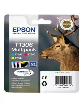 Multipack Cartucce Originali Epson T130640 (Nero e Colori XL 3960 pagine)