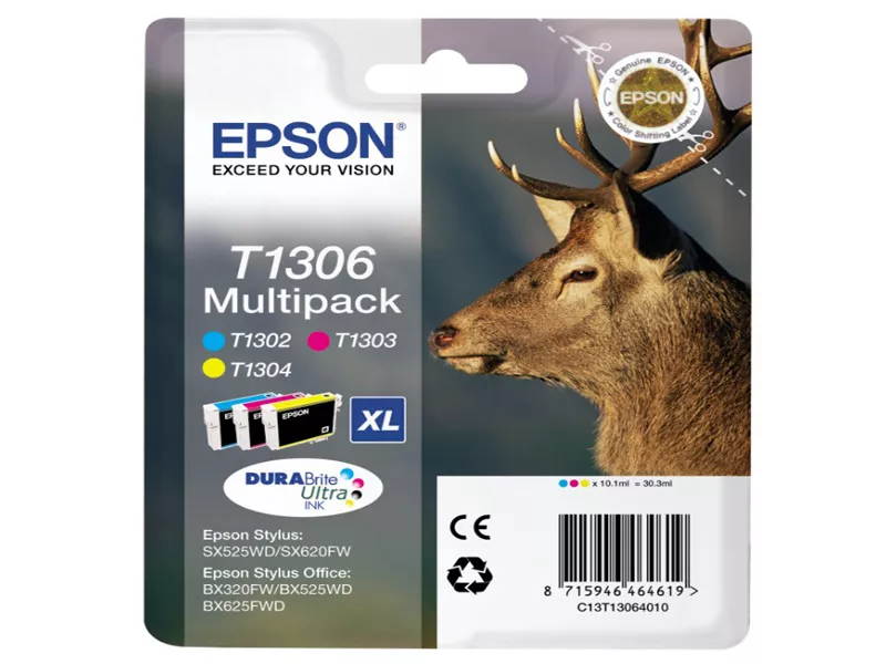 Multipack Cartucce Originali Epson T130640 (Nero e Colori XL 3960 pagine)