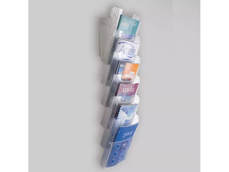 Portariviste da Parete Tecnostyl - 24x15x95 cm - STK6-9 (Trasparente)