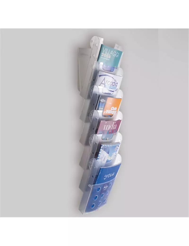 Portariviste da Parete Tecnostyl - 24x15x95 cm - STK6-9 (Trasparente) Portariviste da Parete Tecnostyl - 24x15x95 cm - STK6-9 (Trasparente)