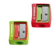 Temperamatite Gigante Woody Stabilo - 1 Foro - per Pastelli con Mina XXL - 454812 (Assortiti Conf. 12)